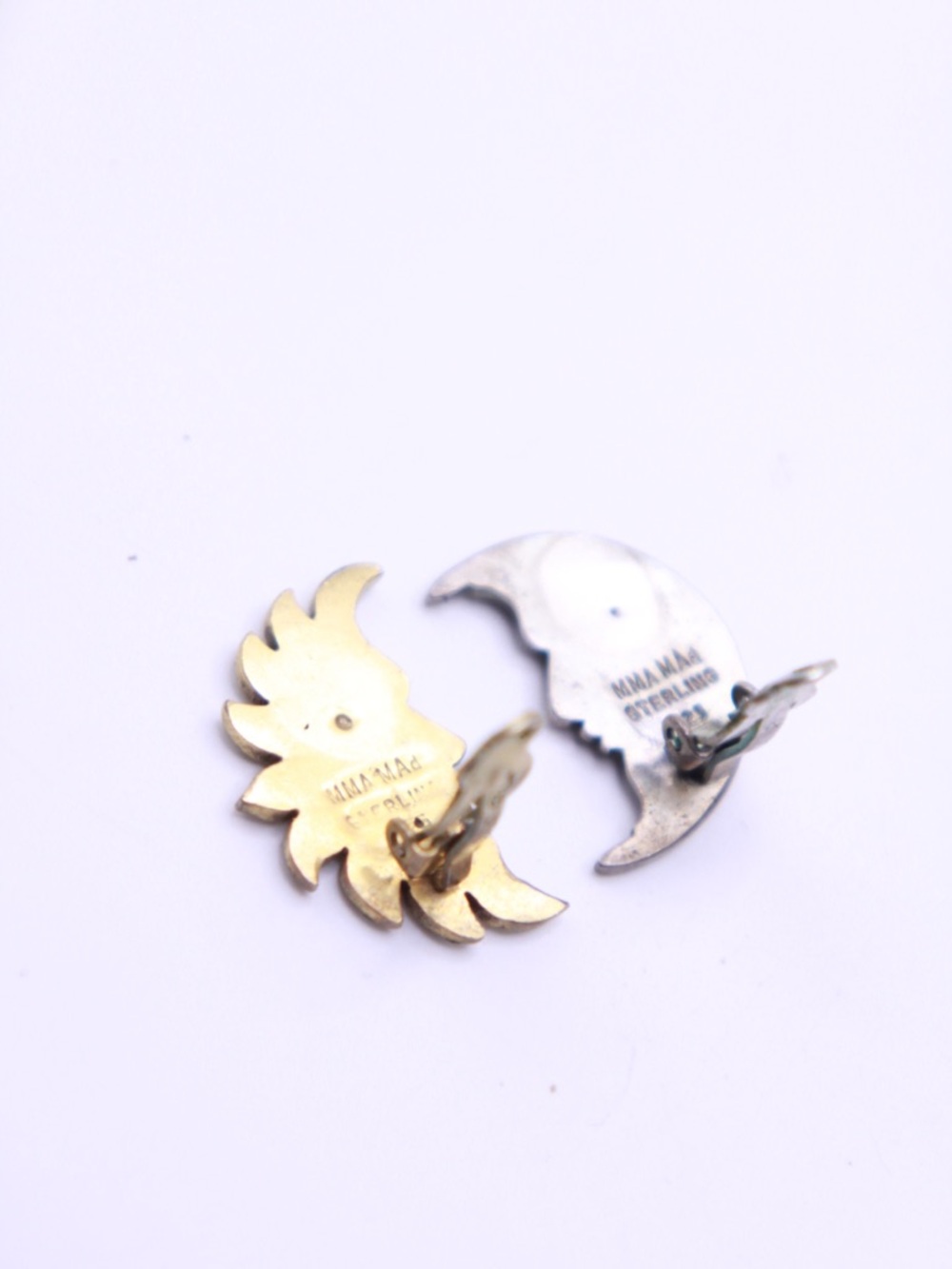 vintage MMA (Metropolitan Museum of Art) 925 celestial earrings Sun and moon - Picture 3 of 7